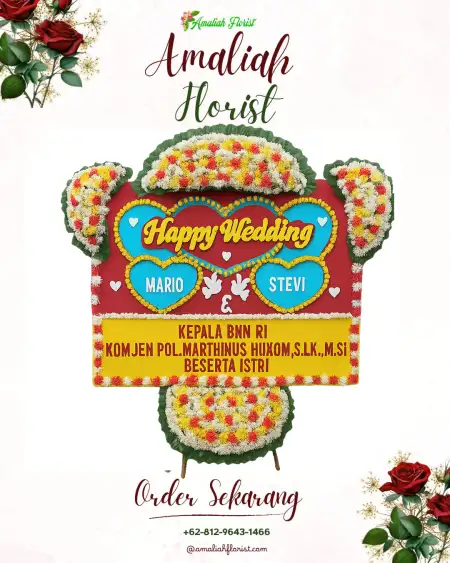 Papan Bunga Pernikahan Silo Karno Doga